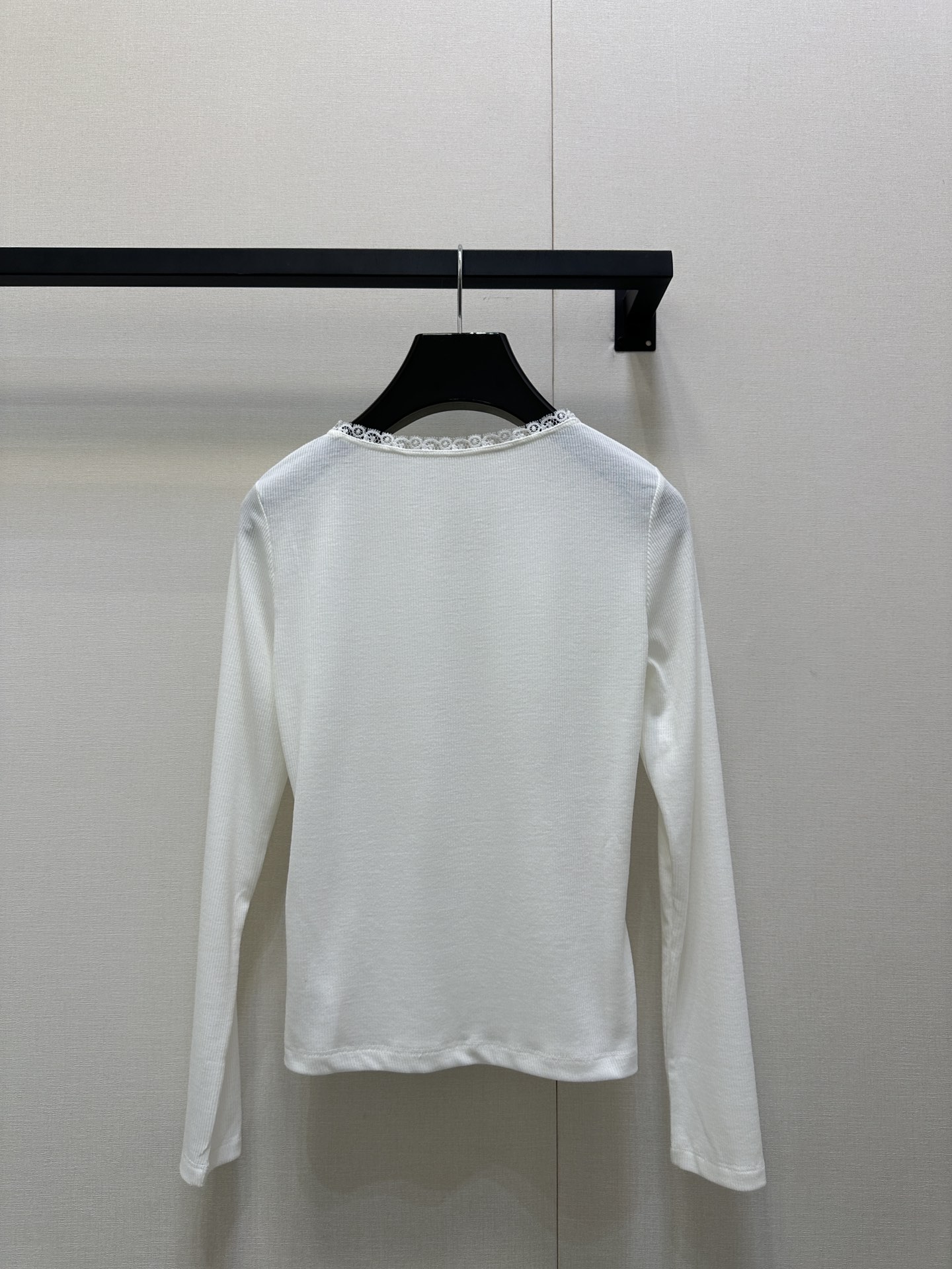 Celine 셀린느 화이트 레이스 긴팔 탑 상의 의류