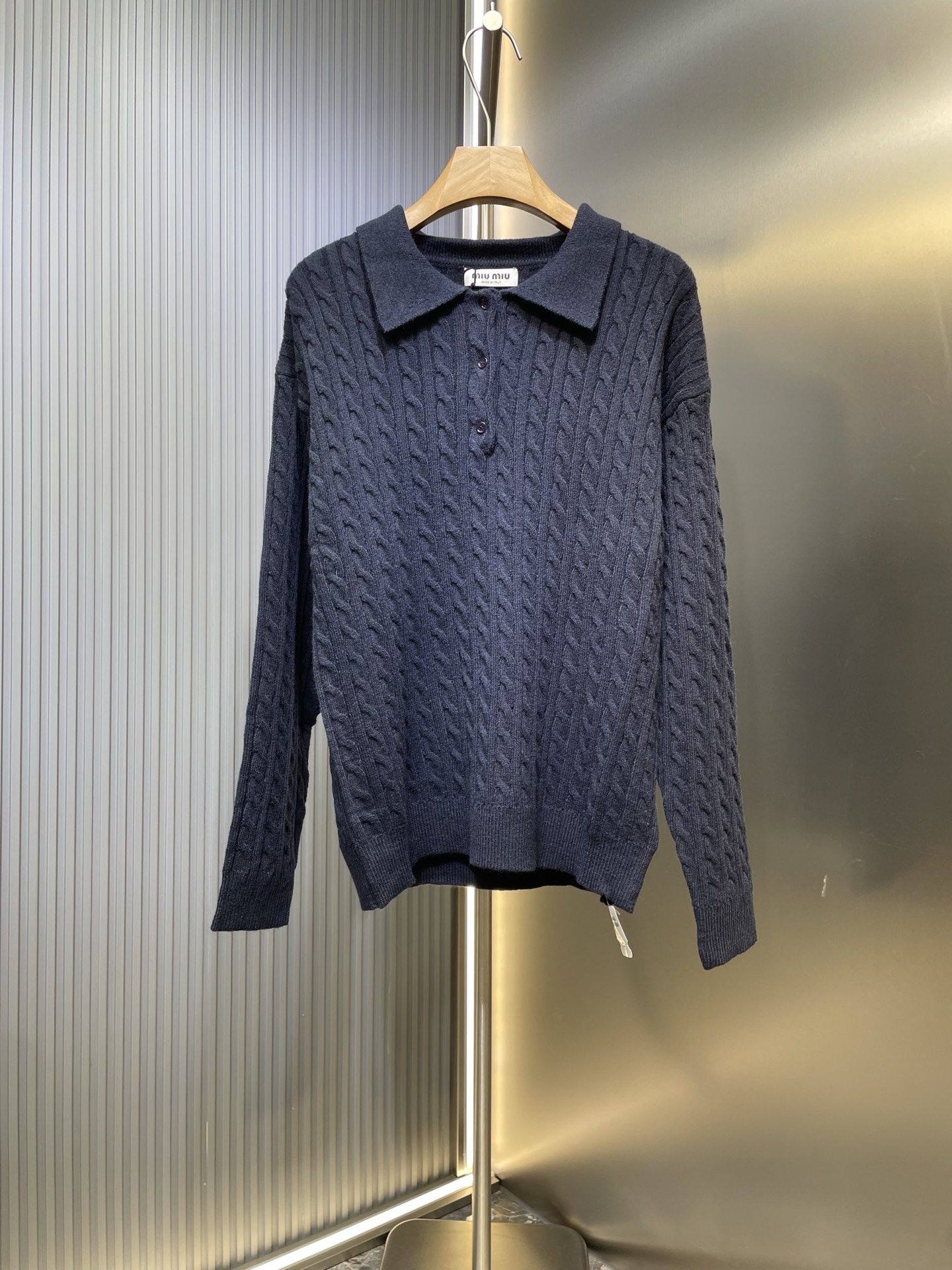 miumiu 미우미우 캐시미어 폴로 긴팔 티셔츠 의류