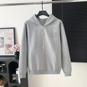 miumiu 미우미우 로고 지퍼 후드 집업 자켓 의류