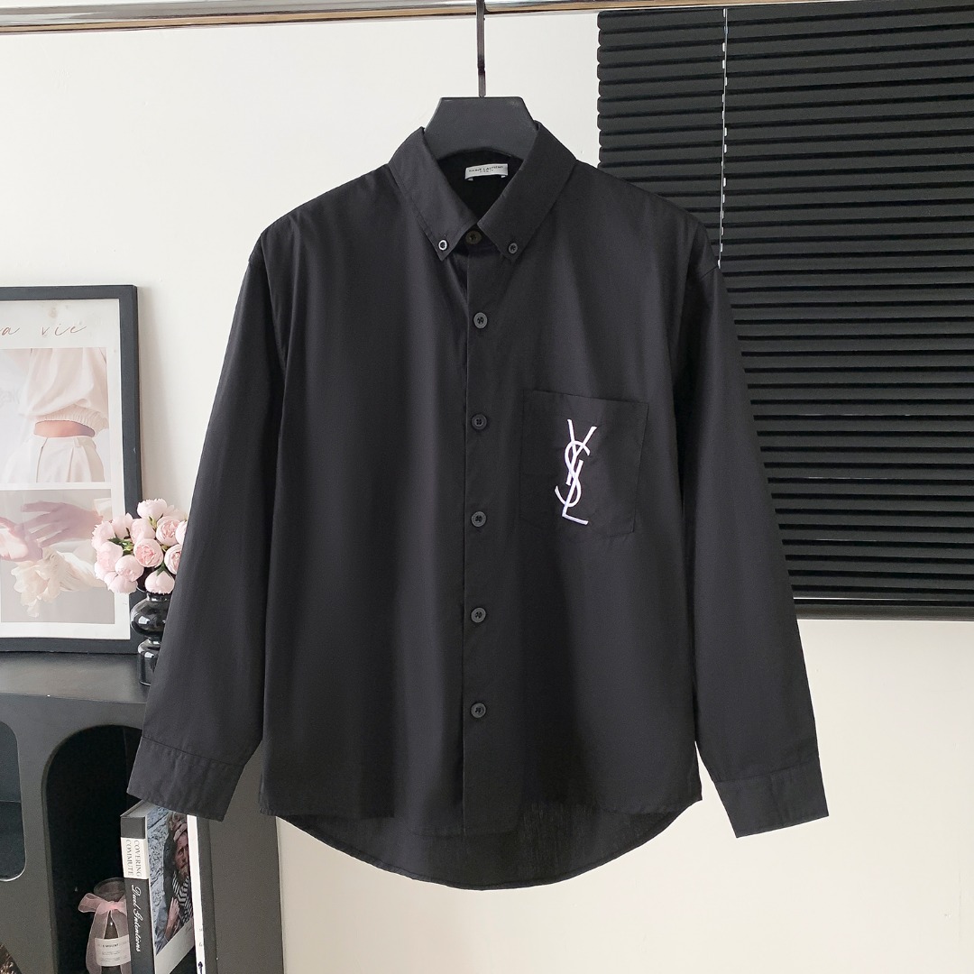 YSL 생로랑 포켓 자수 셔츠 의류