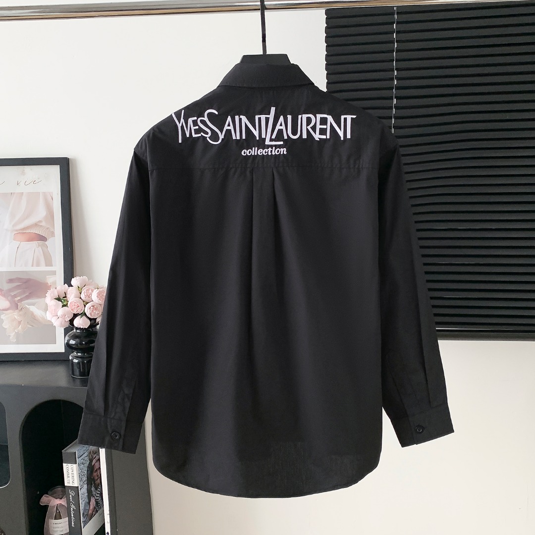 YSL 생로랑 포켓 자수 셔츠 의류