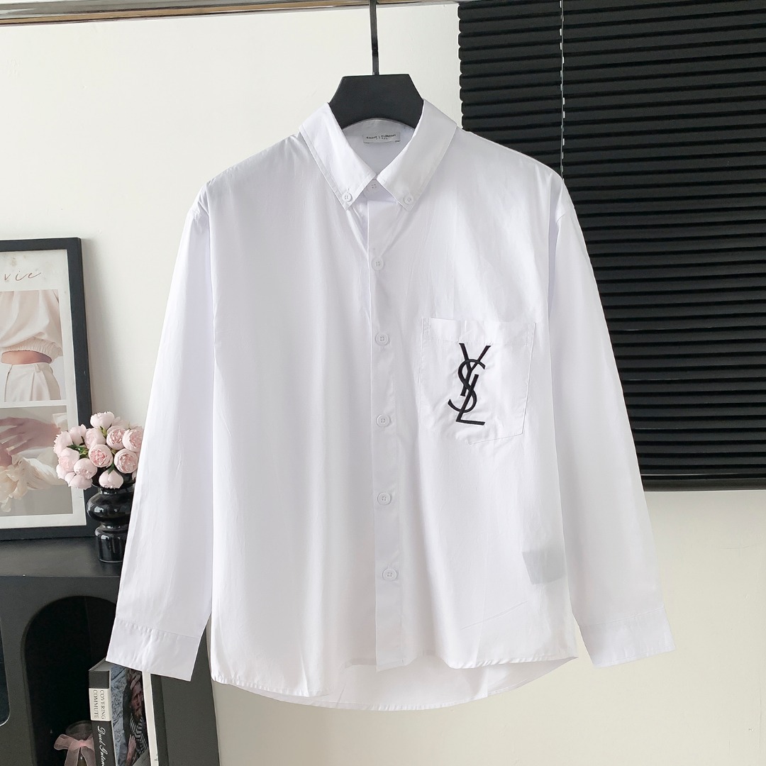 YSL 생로랑 포켓 자수 셔츠 의류