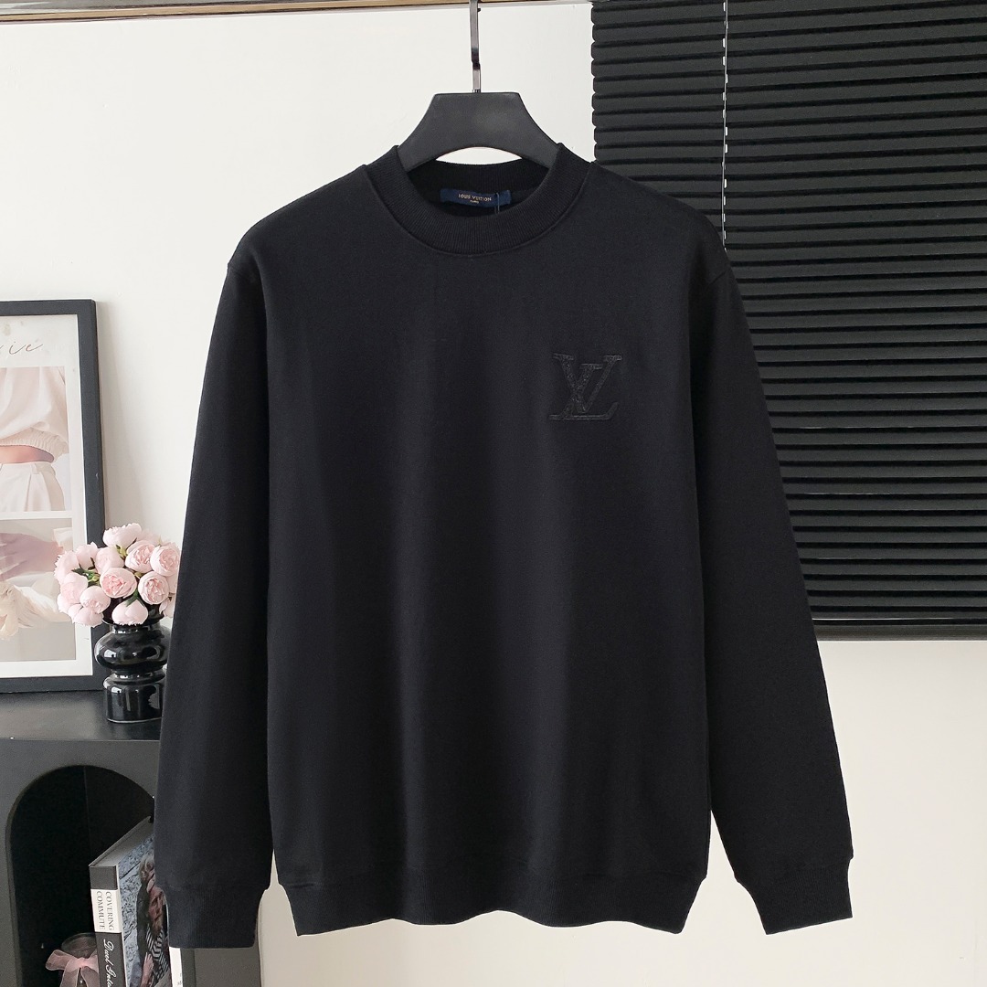 LV 루이비통 자수 레터링 라운드넥 맨투맨 티셔츠 의류