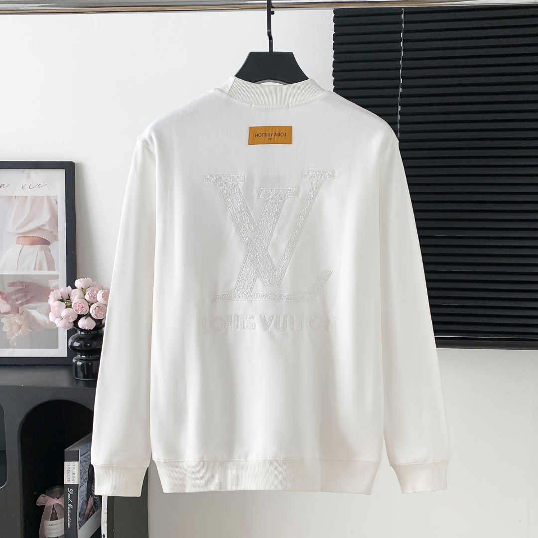 LV 루이비통 자수 레터링 라운드넥 맨투맨 티셔츠 의류