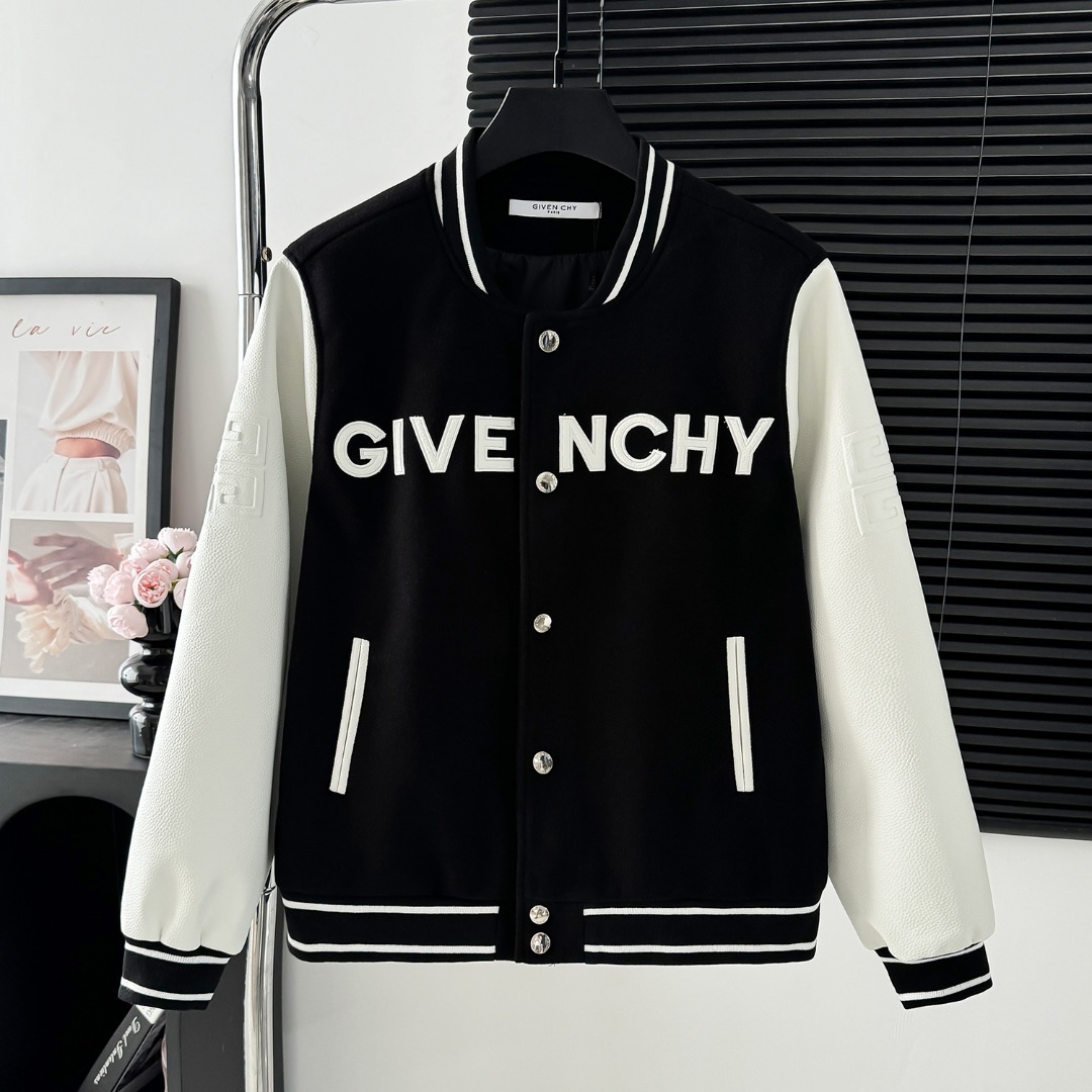 Givenchy 지방시 자수 레터링 패치 야구 점퍼 자켓 재킷 의류