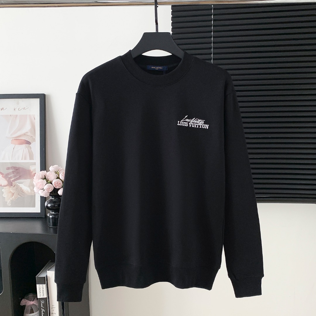LV 루이비통 자수 레터링 라운드넥 맨투맨 티셔츠 의류