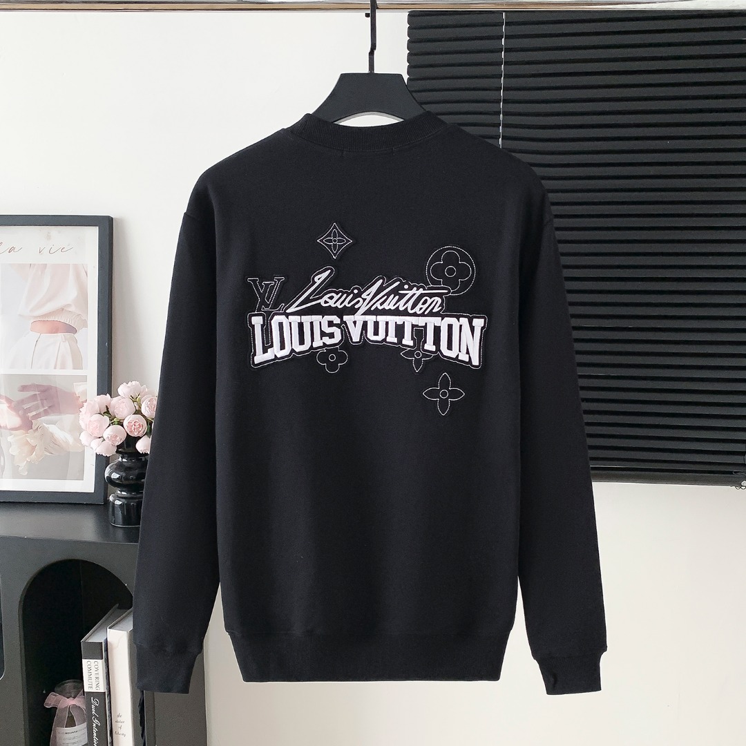 LV 루이비통 자수 레터링 라운드넥 맨투맨 티셔츠 의류