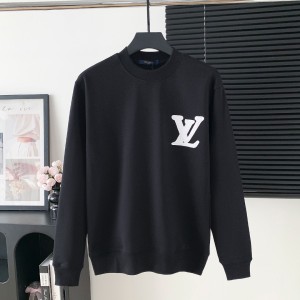 LV 루이비통 번아웃 타월 자수 레터링 라운드넥 맨투맨 티셔츠 의류