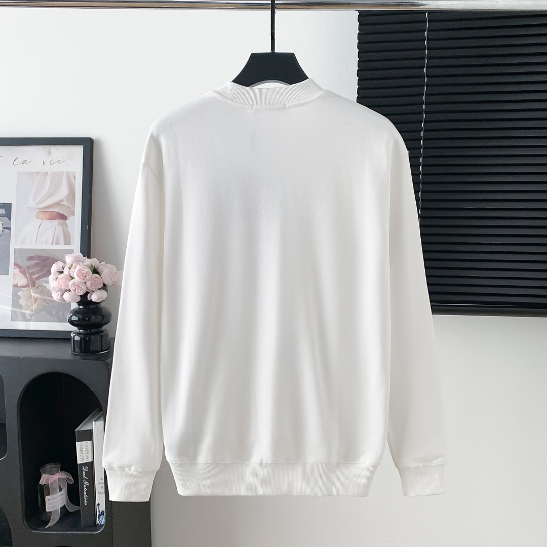 Prada 프라다 대형 로고 자수 라운드넥 맨투맨 티셔츠 의류