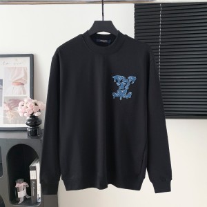 LV 루이비통 대형 로고 자수 라운드넥 맨투맨 티셔츠 의류