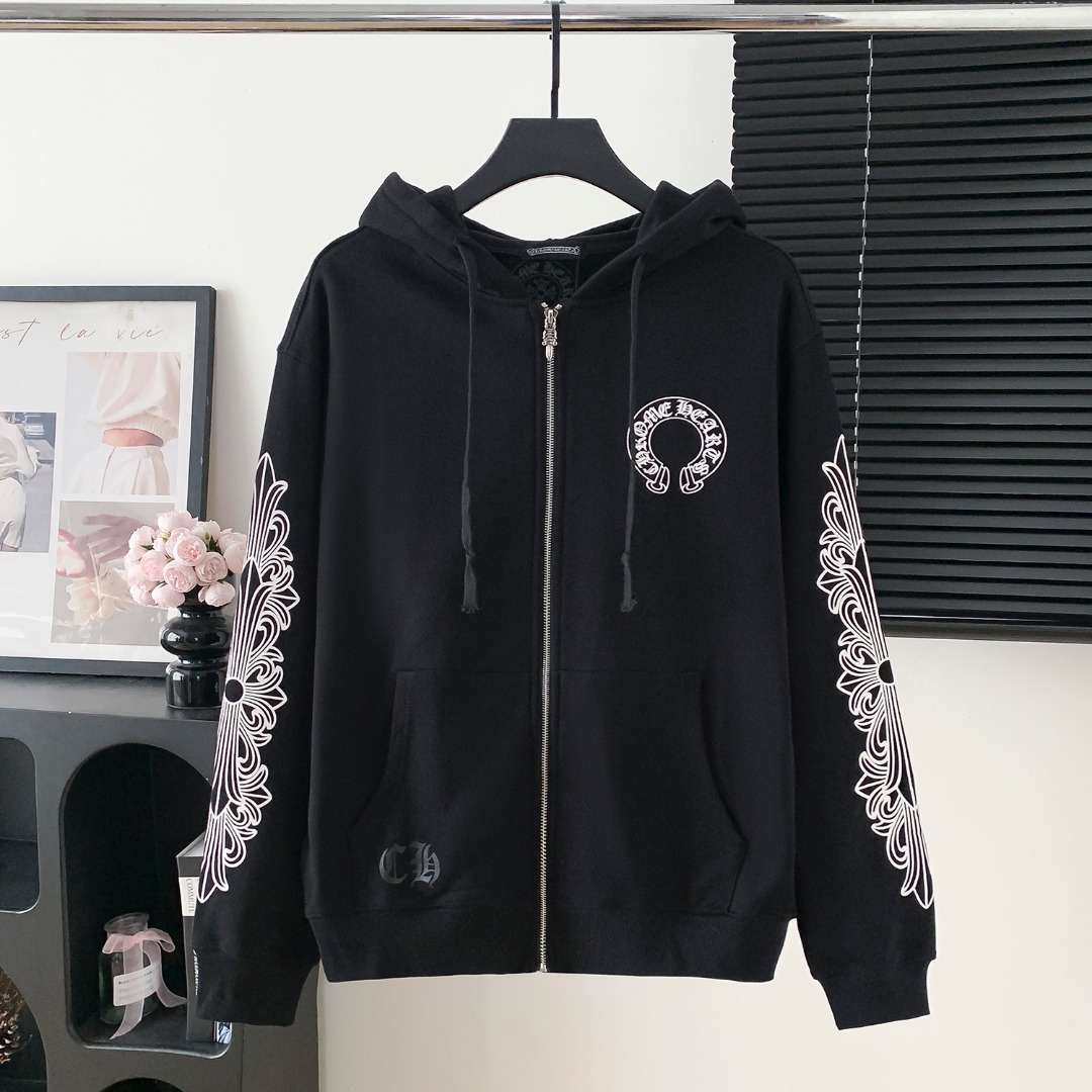 Chrome Hearts CH 크롬하츠 프린트 후드 집업 자켓 재킷 의류