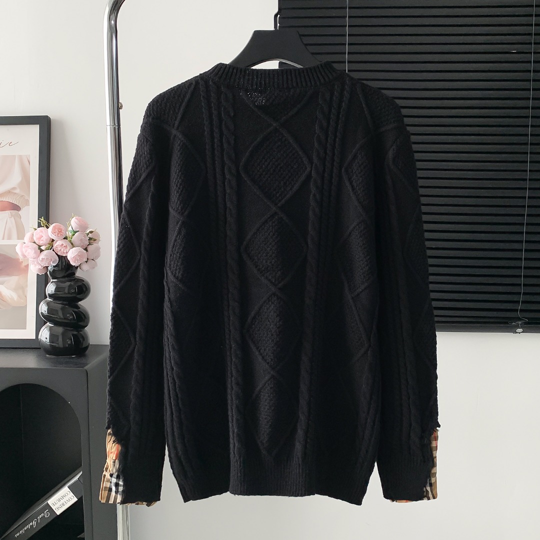 Burberry 버버리 체크 배색 니트 스웨터 의류