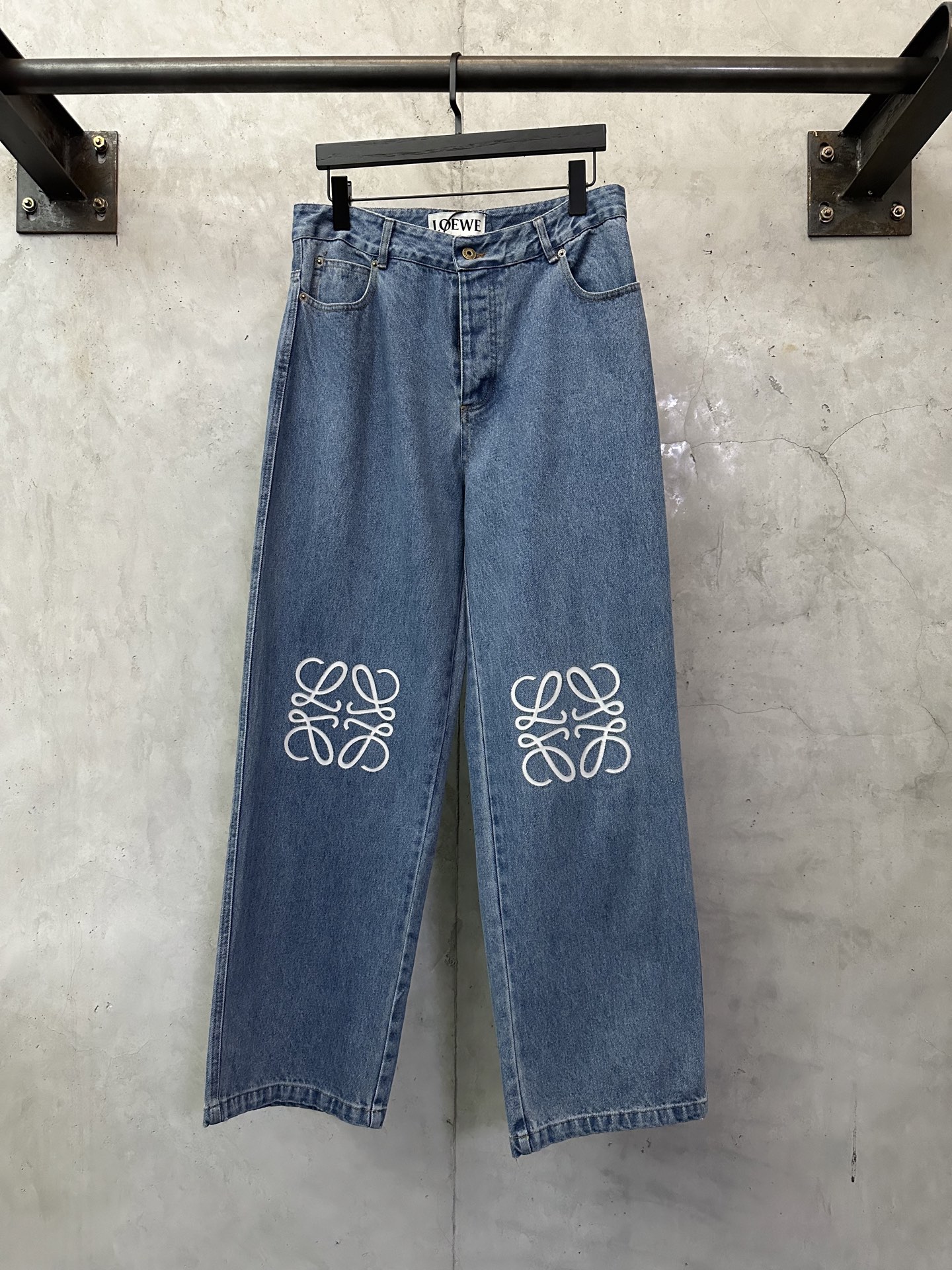 LOEWE 로에베 레이저 버닝 패치 데님 팬츠 바지 의류