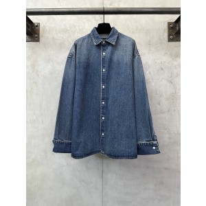 PRADA 프라다 카라 루즈핏 긴팔 데님 재킷 자켓 의류