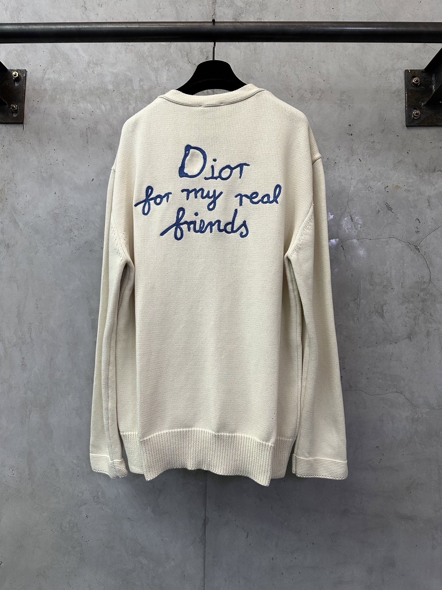 DIOR CD 디올 자수 코튼 혼방 버튼 가디건 의류