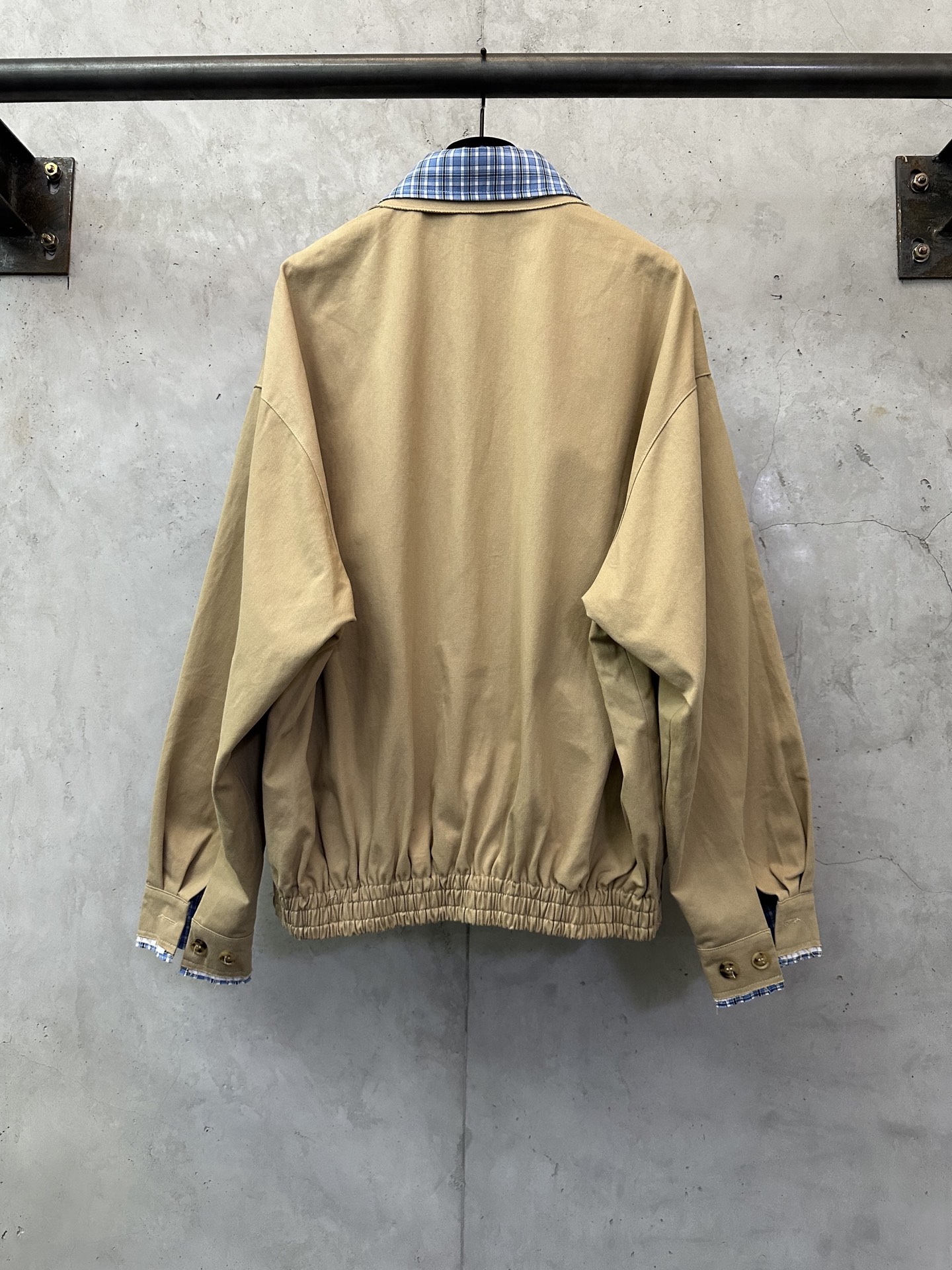 MIUMIU 미우미우 체크 배색 지퍼 롱슬리브 재킷 자켓 의류