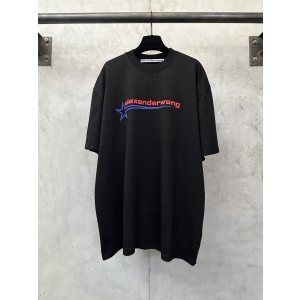 Alexander Wang 알렉산더 왕 별 패턴 크리스탈 장식 반팔 티셔츠 의류