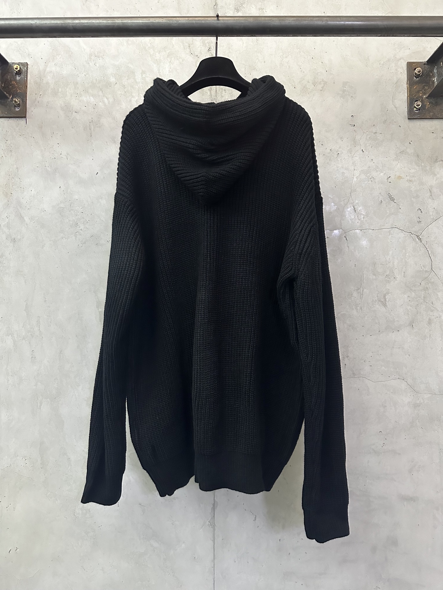 CELINE 셀린느 가죽 패치 자수 울 후드 스웨터 의류