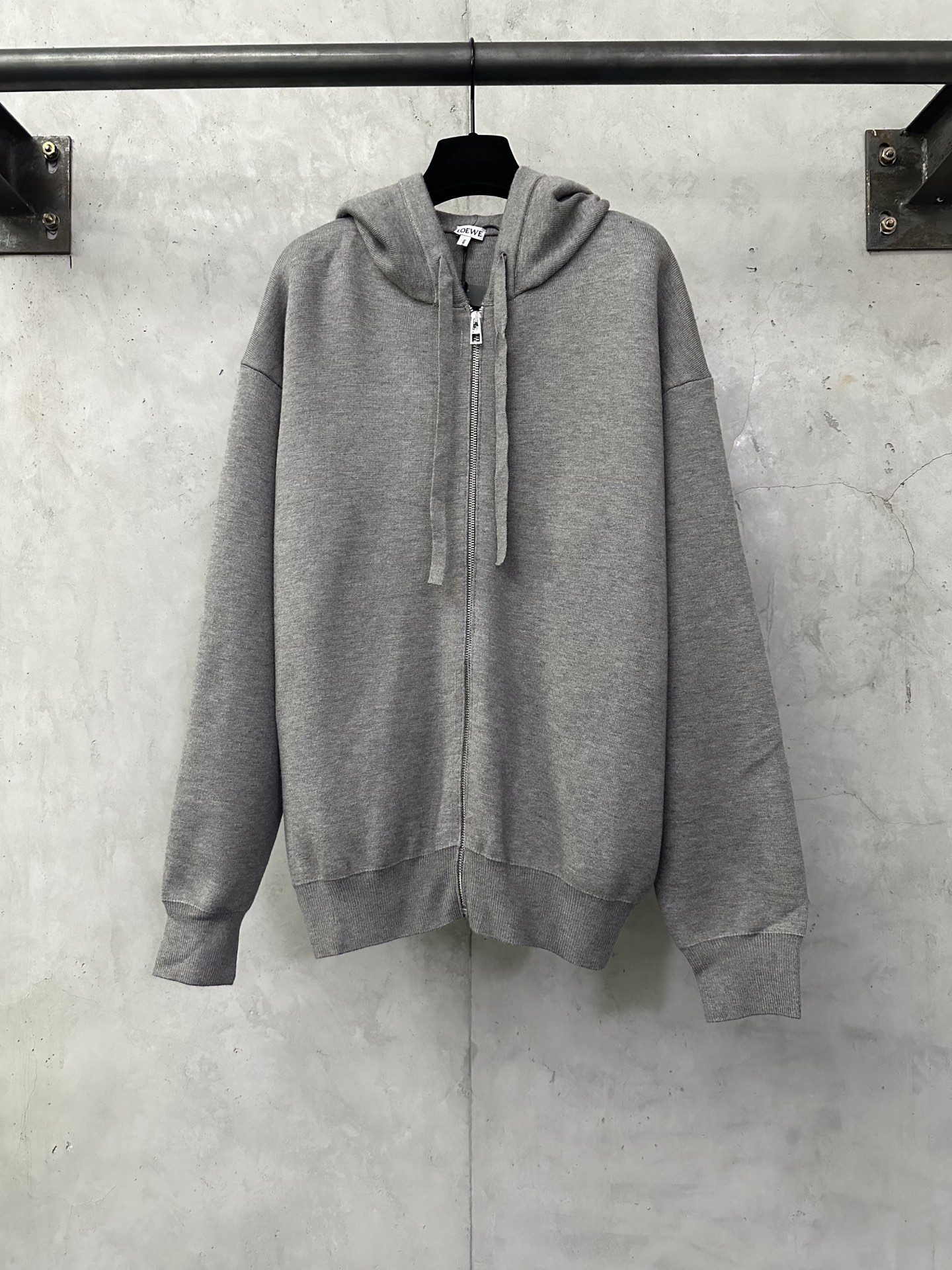 LOEWE 로에베 자수 로고 니트 후드 집업 자켓 재킷 의류