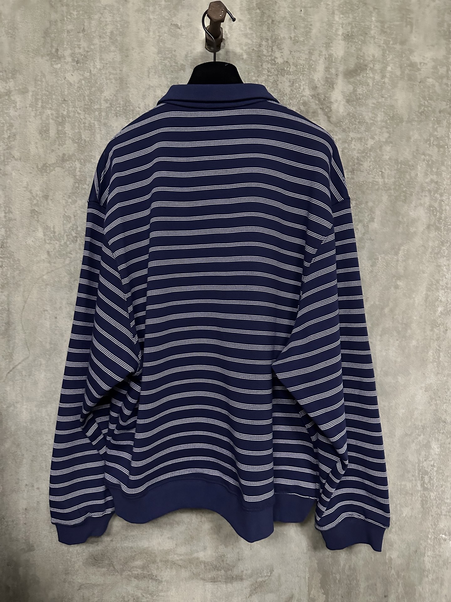 MiuMiu 미우미우 스트라이프 자수 반지퍼 하프 집업 폴로 셔츠 긴팔 티셔츠 의류