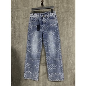 LOUIS VUITTON LV 루이비통 클라우드 자카드 데님 팬츠 청바지 의류