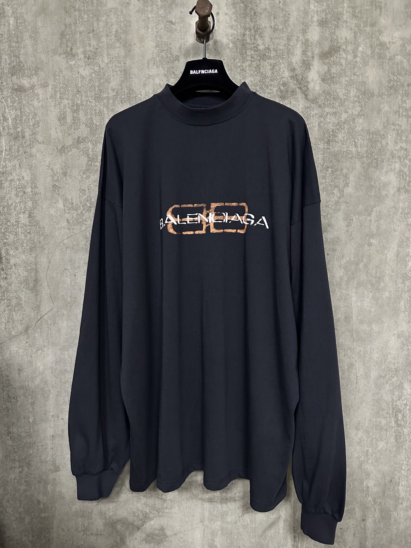 Balenciaga 발렌시아가 더블 B 로고 슬로건 롱슬리브 긴팔 티셔츠 의류