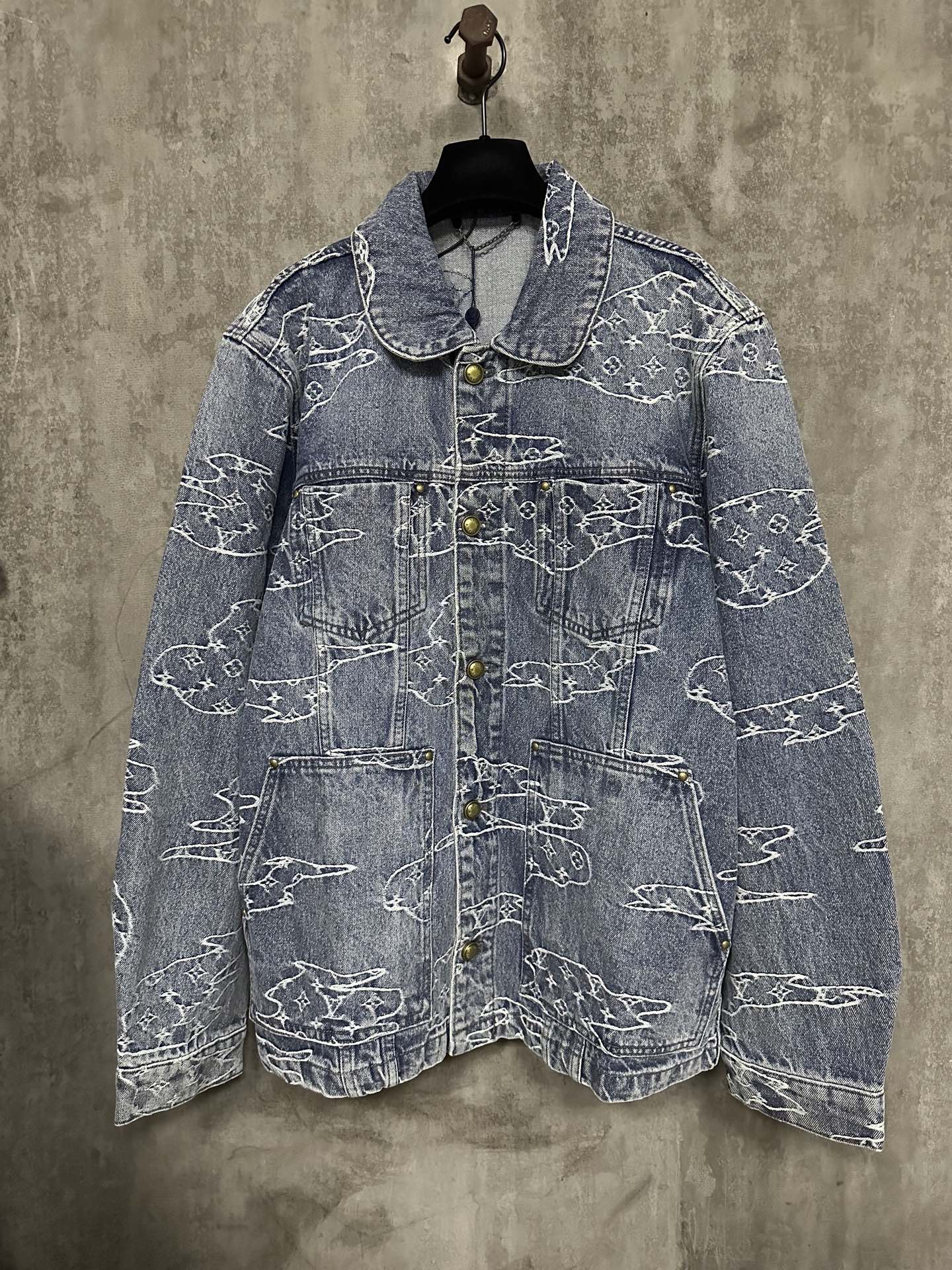 LOUIS VUITTON LV 루이비통 클라우드 자카드 데님 자켓 의류