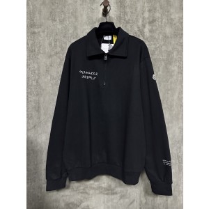 MONCLER 몽클레르 몽클레어 자수·프린트 카라 하프 반집업 티셔츠 의류