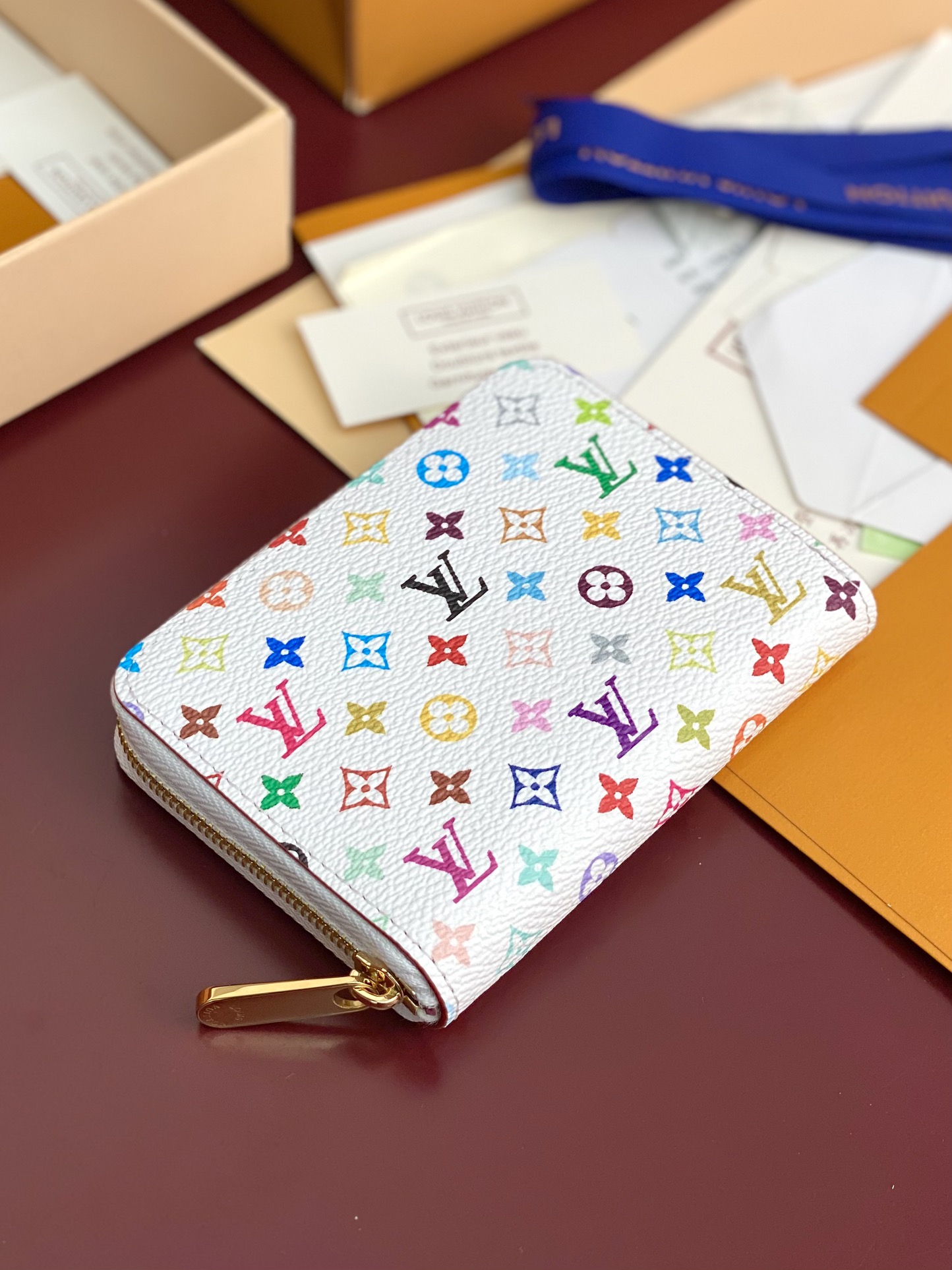 LV × TM 루이비통 화이트 컬러 동전지갑 카드지갑 지갑