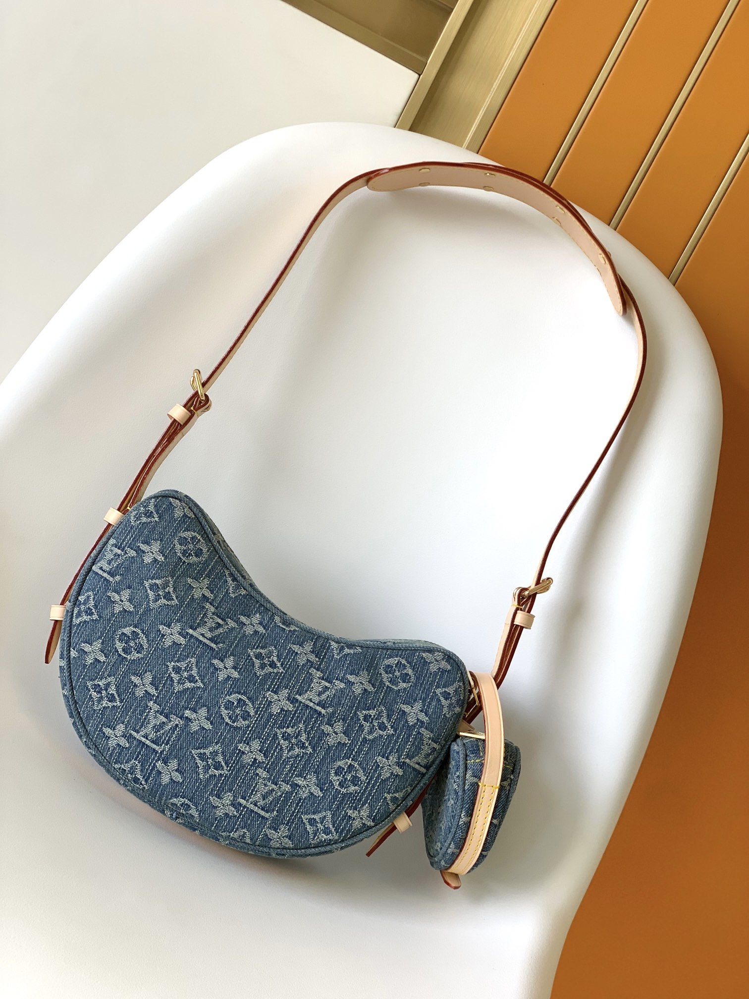 LV 루이비통 M46856 Monogram Pea Bag 하프문 숄더백 세트 가방