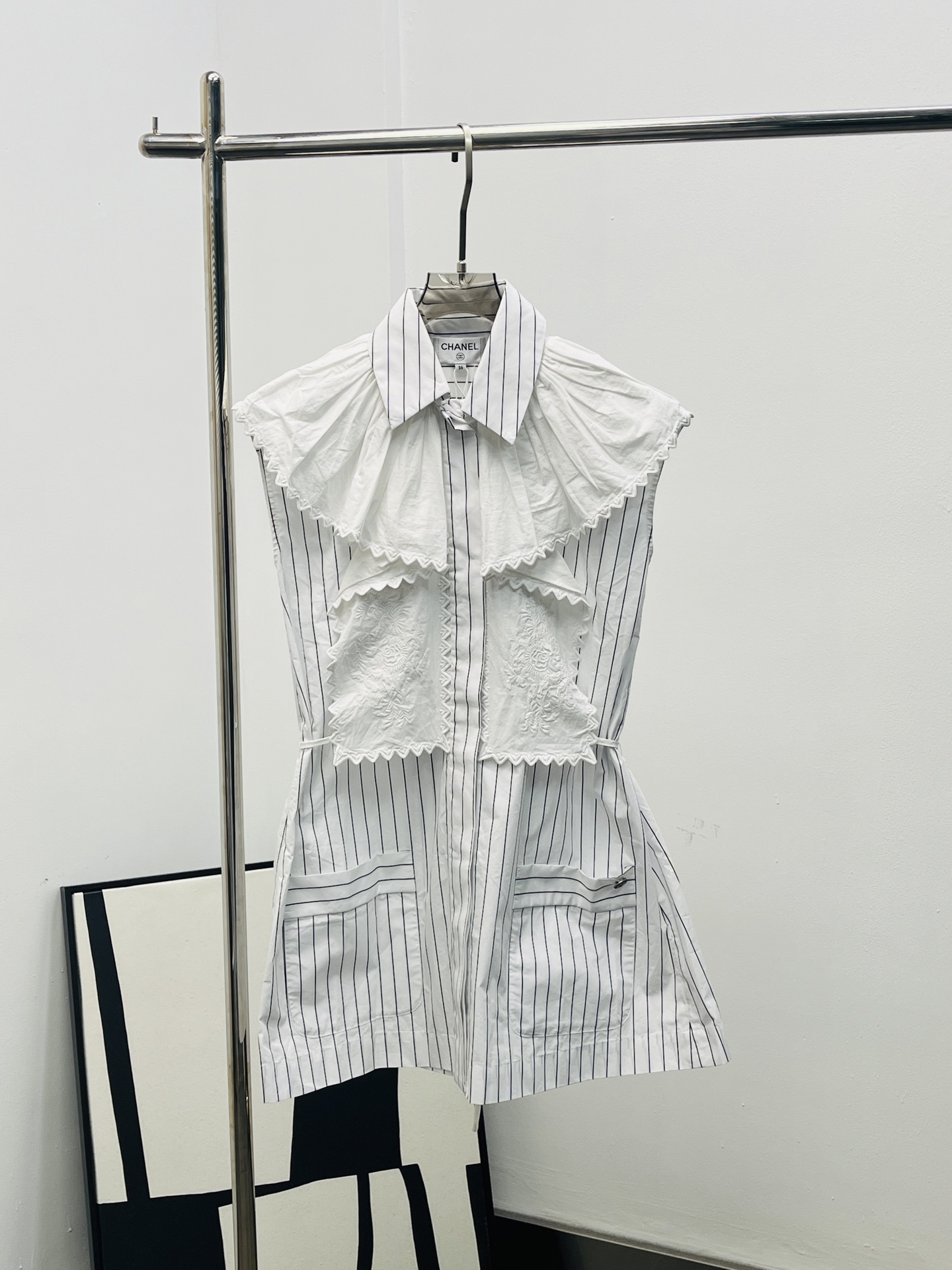 Chanel 샤넬 스트라이프 레이스 블라우스 원피스 의류