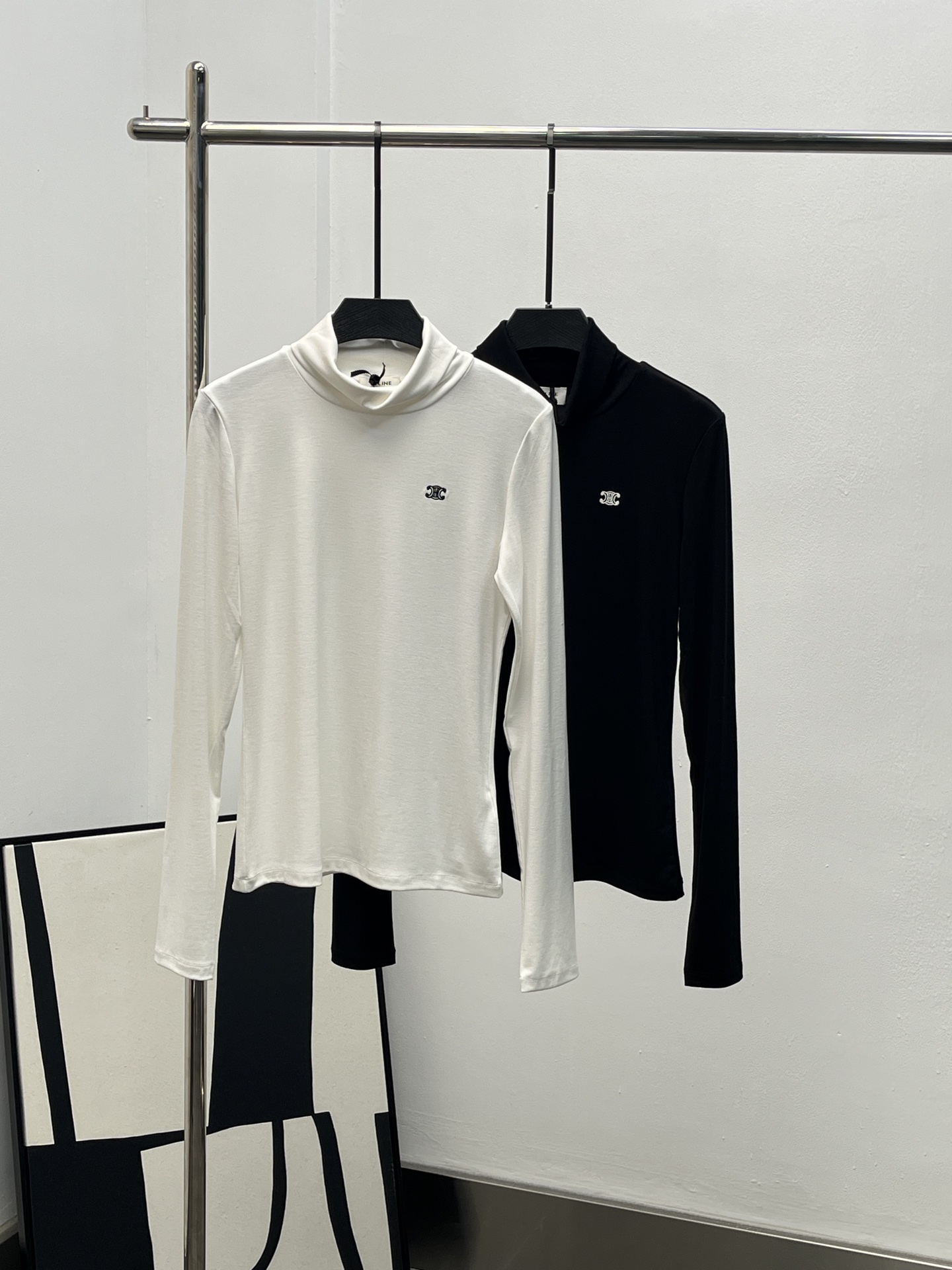 Celine 셀린느 하이넥 목폴라 베이직 탑 긴팔 티셔츠 의류