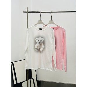 We11done 웰던 곰돌이 프린트 롱슬리브 긴팔 티셔츠 의류