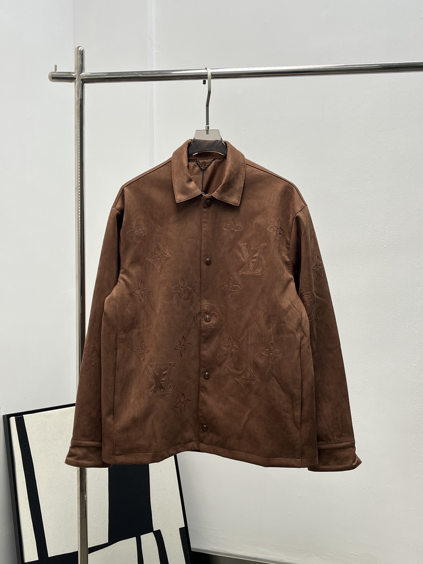 LV 루이비통 자수 스웨이드 가죽 셔츠형 재킷 자켓 의류
