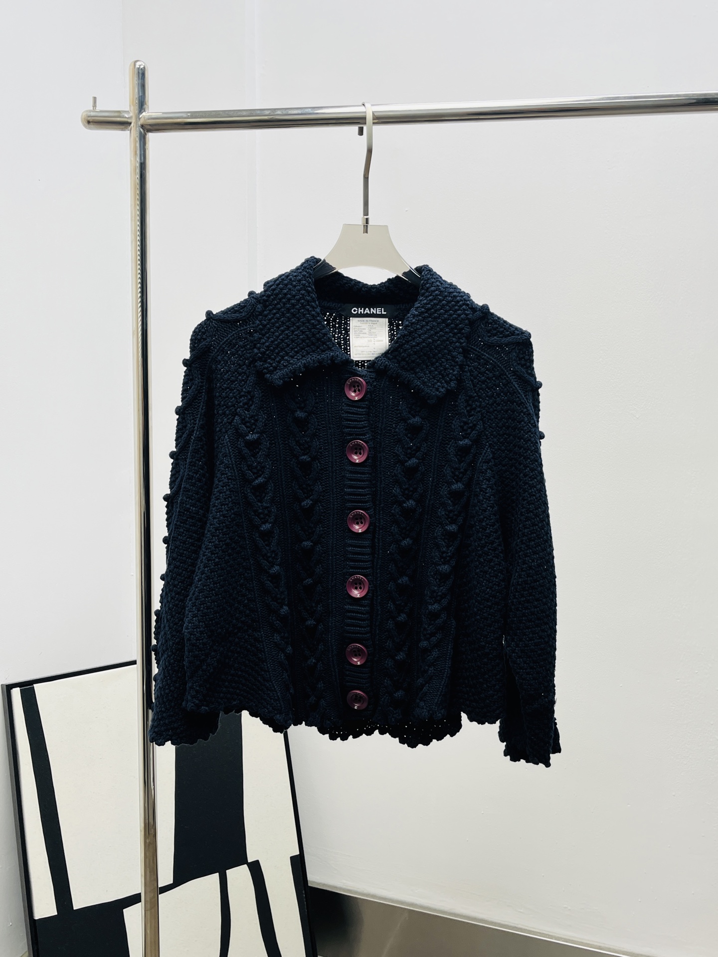 Chanel 샤넬 후크 플라워 카라 재킷 자켓 가디건 의류
