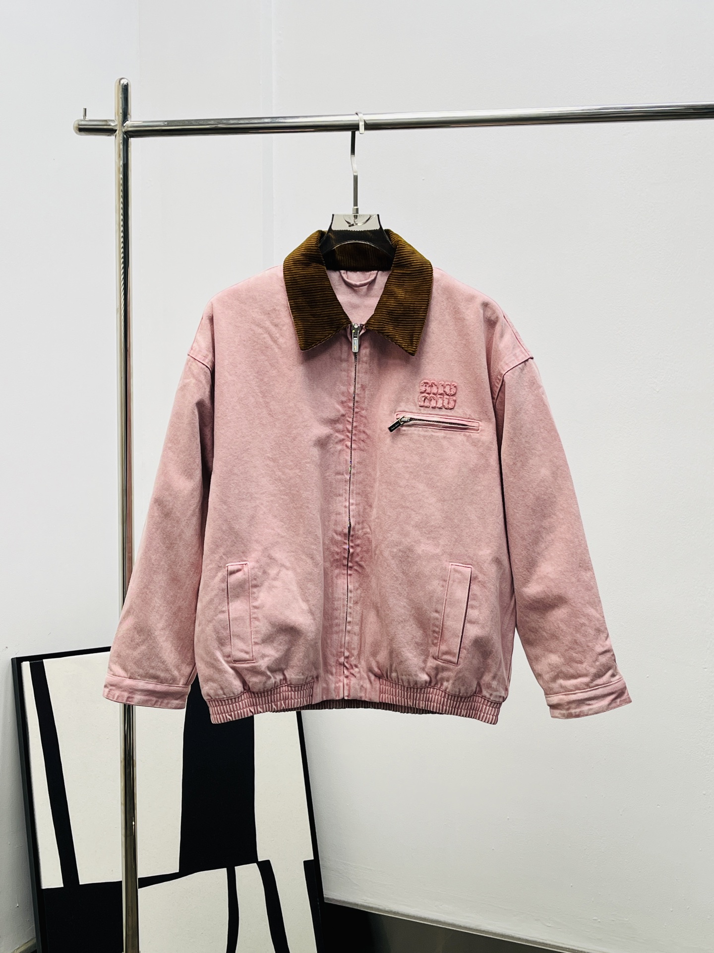 miumiu 미우미우 벨벳 카라 데님 패딩 자켓 재킷 의류