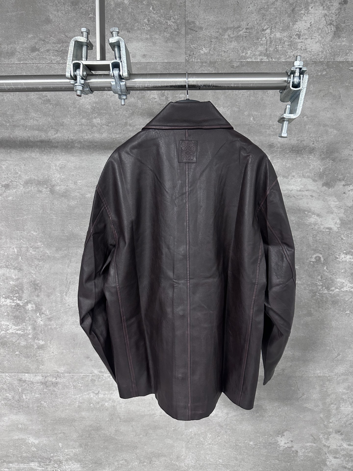 LOEWE 로에베 더블 포켓 빈티지 가죽 재킷 자켓 의류