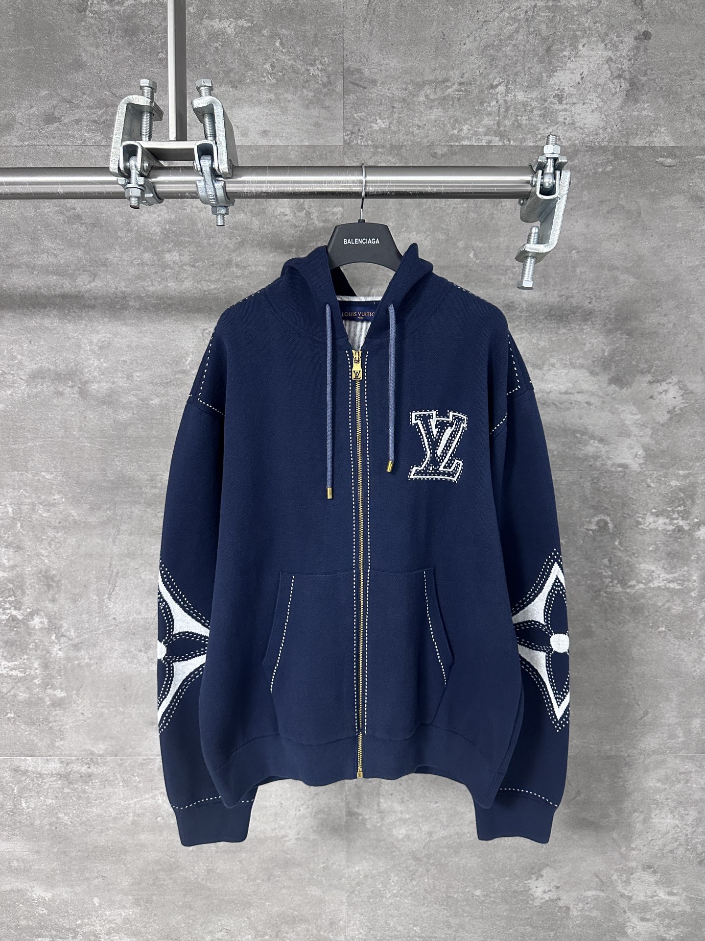LV / 루이비통 인타르시아 울 혼방 지퍼 후드 집어 자켓 재킷 의류