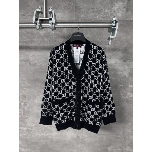 Gucci / 구찌 풀 프린트 순양모 GG 니트 가디건 자켓 의류