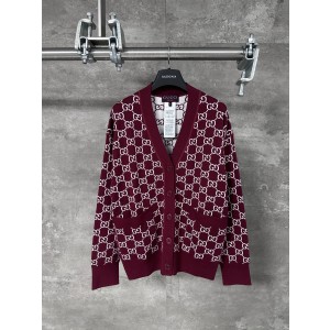 Gucci / 구찌 풀 프린트 순양모 GG 니트 가디건 자켓 의류