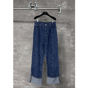 LV / 루이비통 픽셀 트리 패턴 와이드 데님 팬츠 청바지 의류