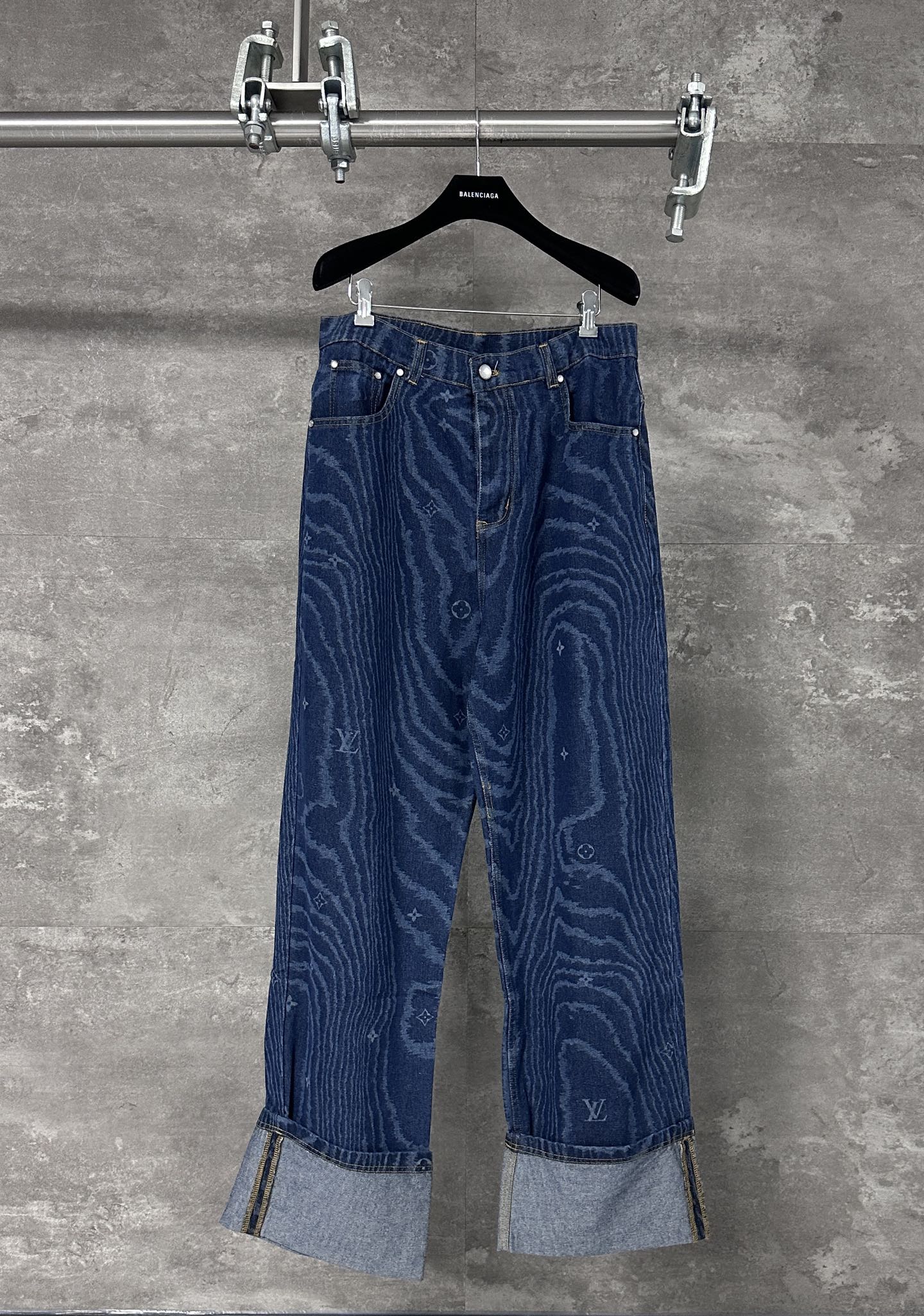 LV / 루이비통 픽셀 트리 패턴 와이드 데님 팬츠 청바지 의류