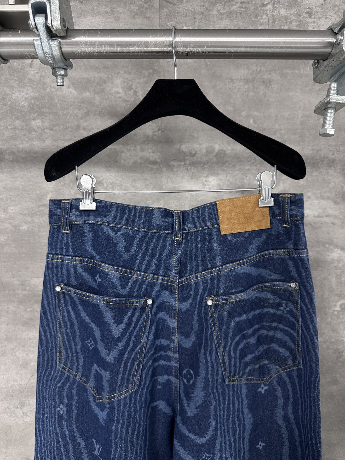 LV / 루이비통 픽셀 트리 패턴 와이드 데님 팬츠 청바지 의류