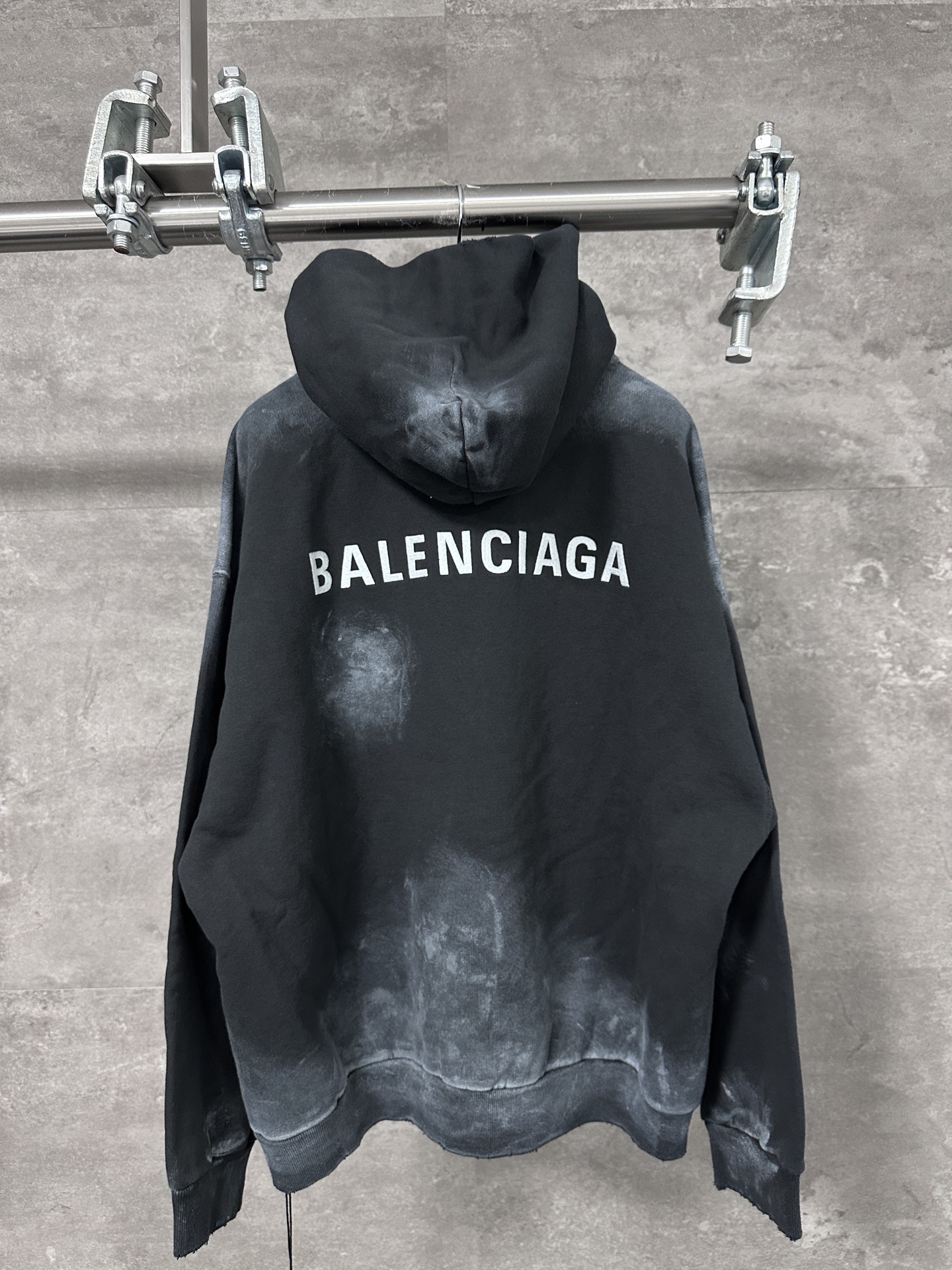 Balenciaga / 발렌시아가 마모 워시드 레터링 후면 자수 후드티 의류