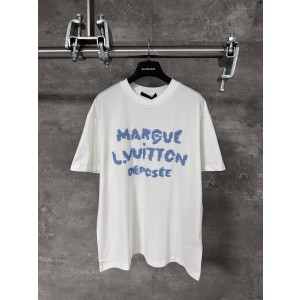 LV / 루이비통 로고 자수 반팔 티셔츠 의류