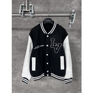 Louis Vuitton LV 진주·인조가죽 배색 야구 점퍼 자켓 재킷 의류