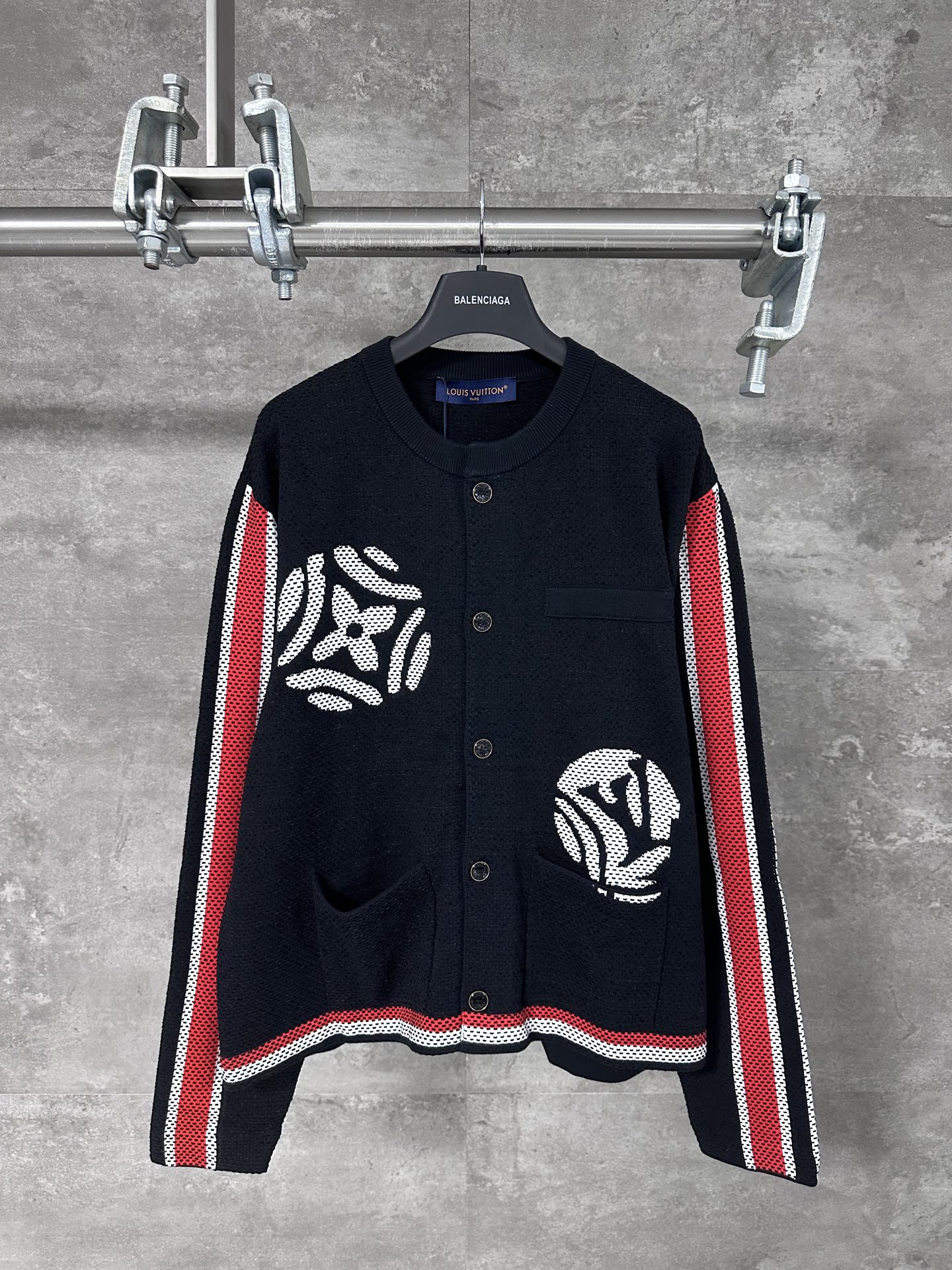 LV 루이비통 도트 코튼 니트 가디건 자켓 재킷 의류