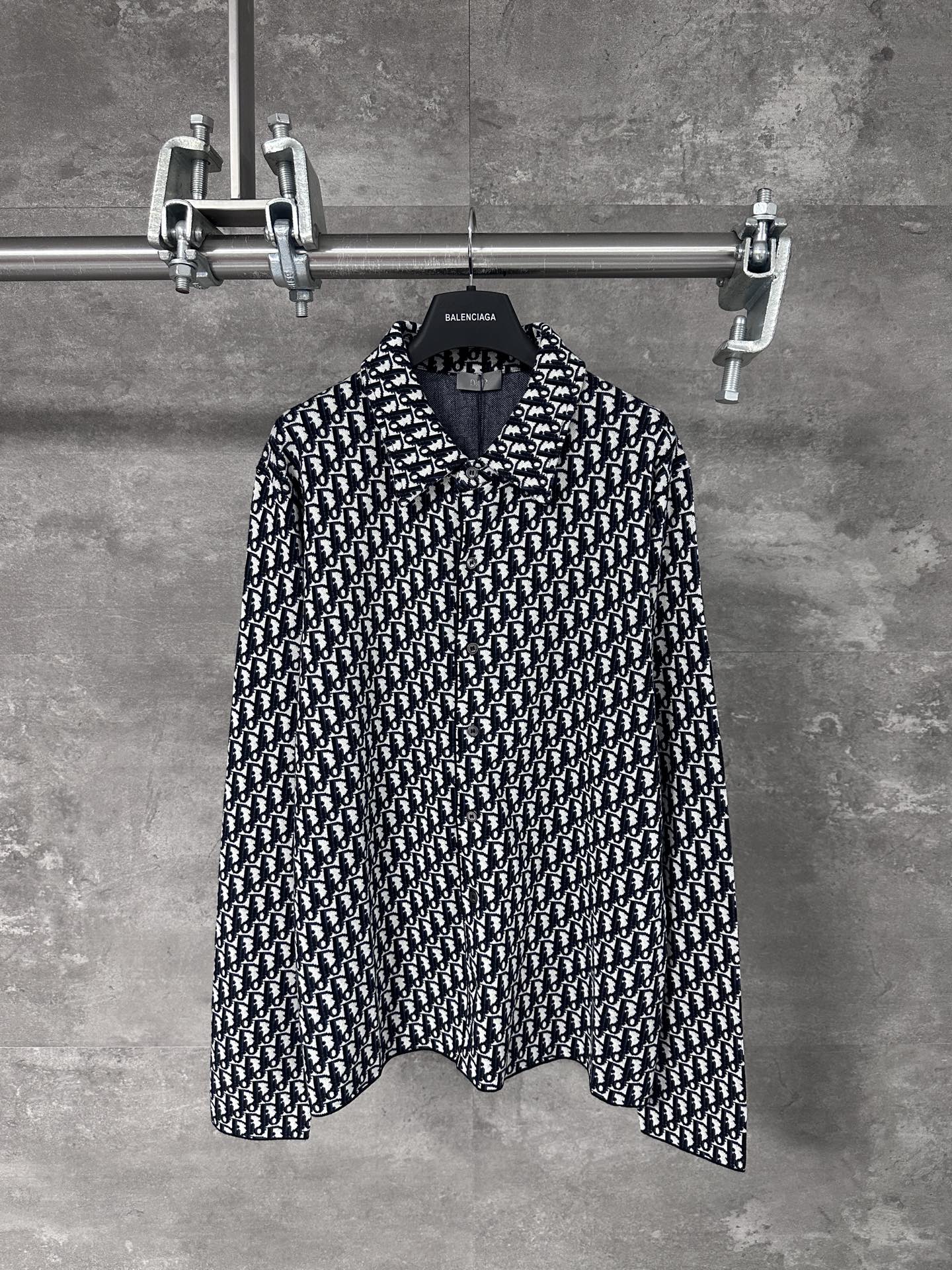 Dior CD 디올 오블리크 로고 자가드 니트 셔츠 의류