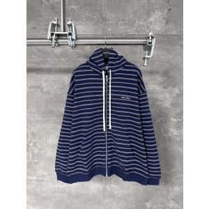 MiuMiu 미우미우 스트라이프 로고 후드 집업 자켓 재킷 의류