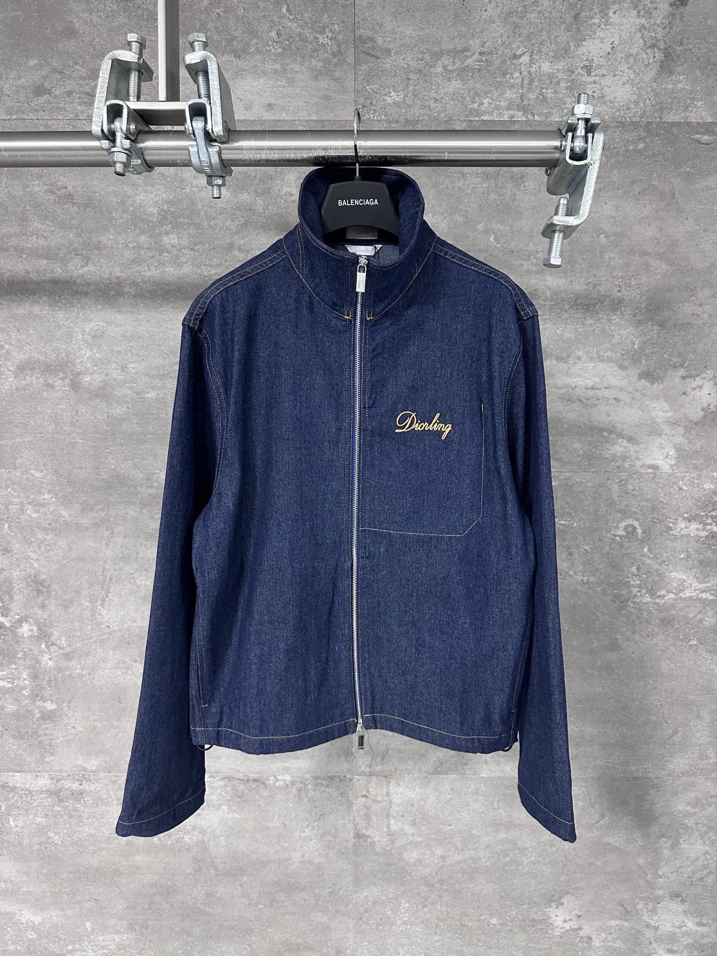 Dior CD 디올 로고 자수 스탠카라 데님 자켓 재킷 의류